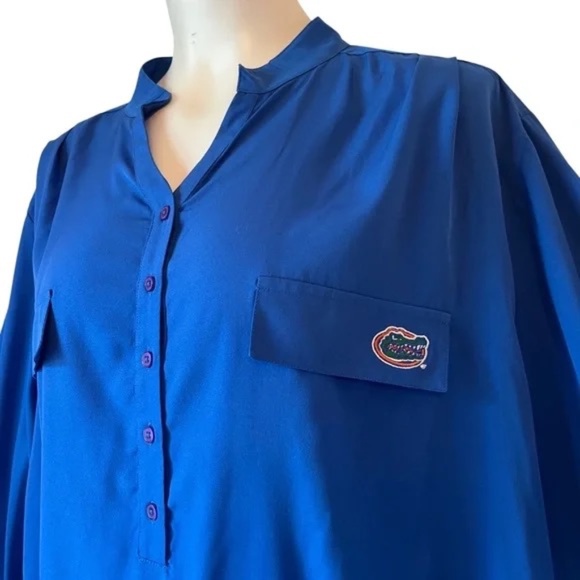 Florida Gators Women’s Plus Size 3X Blue Button Front Top by UG Apparel - Picture 10 of 12